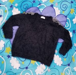 Mirumi Black Sparkly Fluffy Sweater